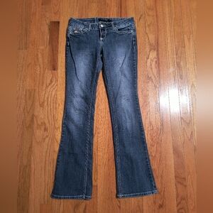 Premier slim Boot cut jeans, size 3/4 regular, embellished back pockets